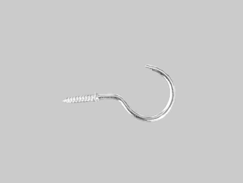 UAPAN Brass Plated J Hook Screw Eye Shape, Self Tapping Hooks (1