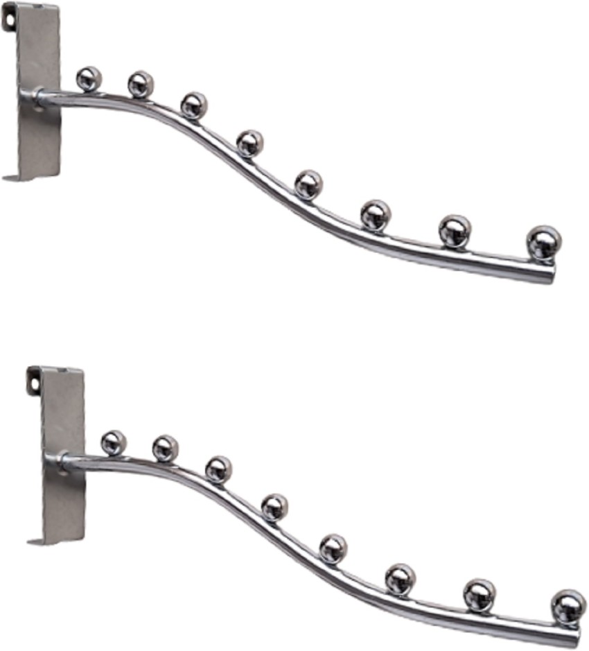 Q1 Beads 6 pin Wall drope Hanger hook rail for Cloth & Multipurpose- Metal  Pack of 2 - Stainless Steel Clothes Hanger Heavy Duty Drying Rack Wall  Mount Hook Rail 6 Price