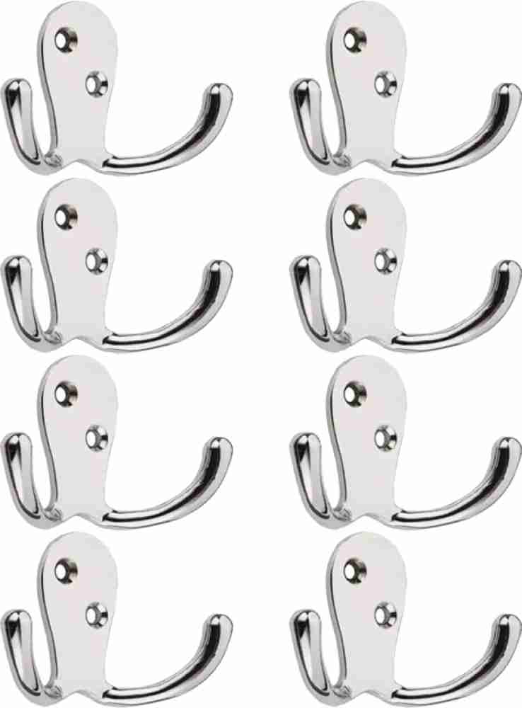 Screwtight Double Robe Hook - Wide - Polished Chrome - Hook for Hanging  Hook 1