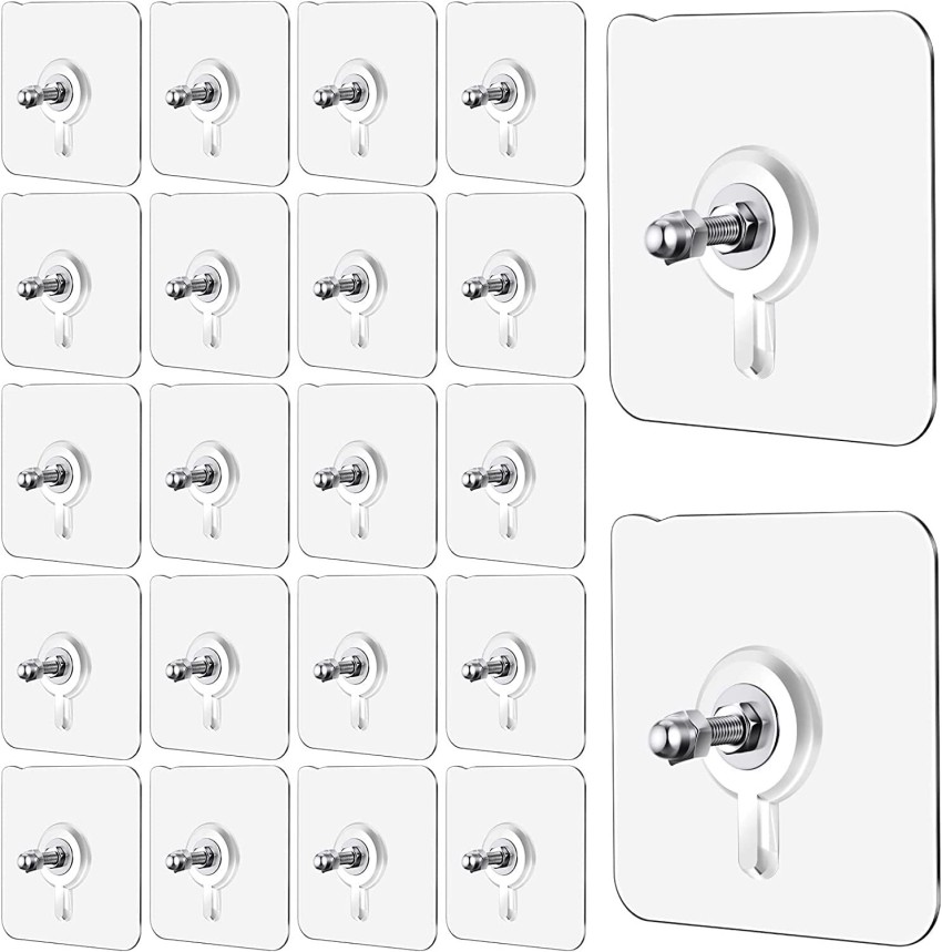 STEFFAN Adhesive Hooks, Detachable Self Adhesive Wall Screw Hooks