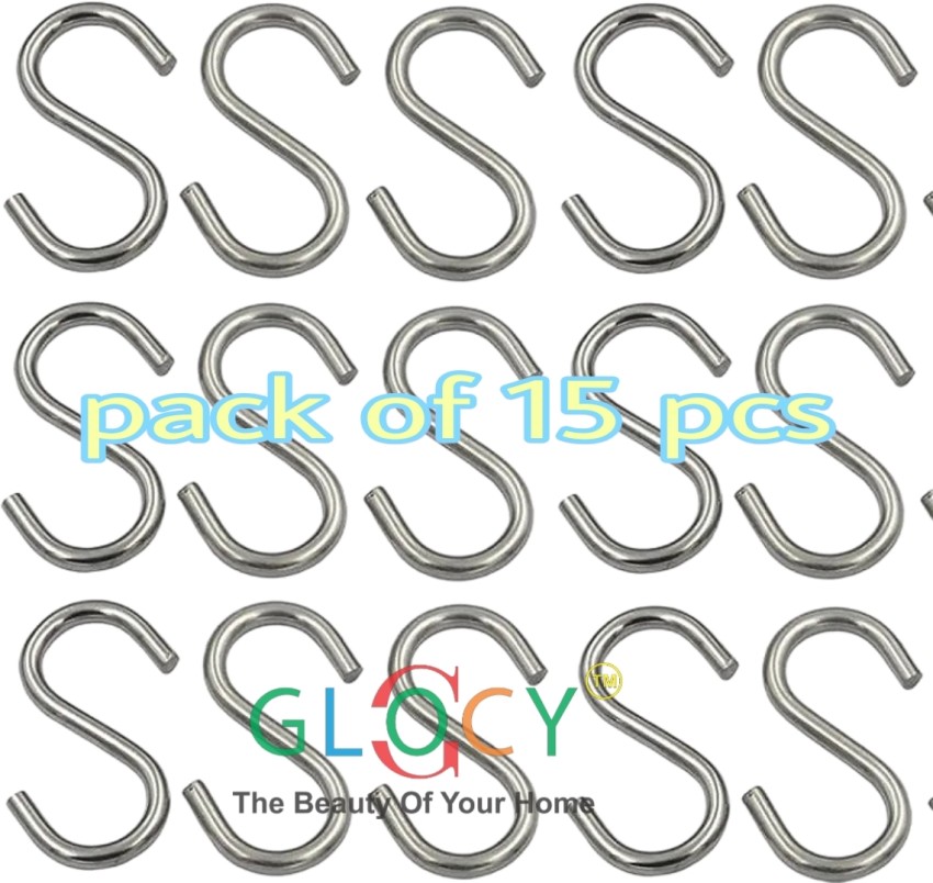 GLOCY Stainless Steel S hooks, Multipurpose Use S Hook Hook 15 Price in  India - Buy GLOCY Stainless Steel S hooks, Multipurpose Use S Hook Hook 15  online at