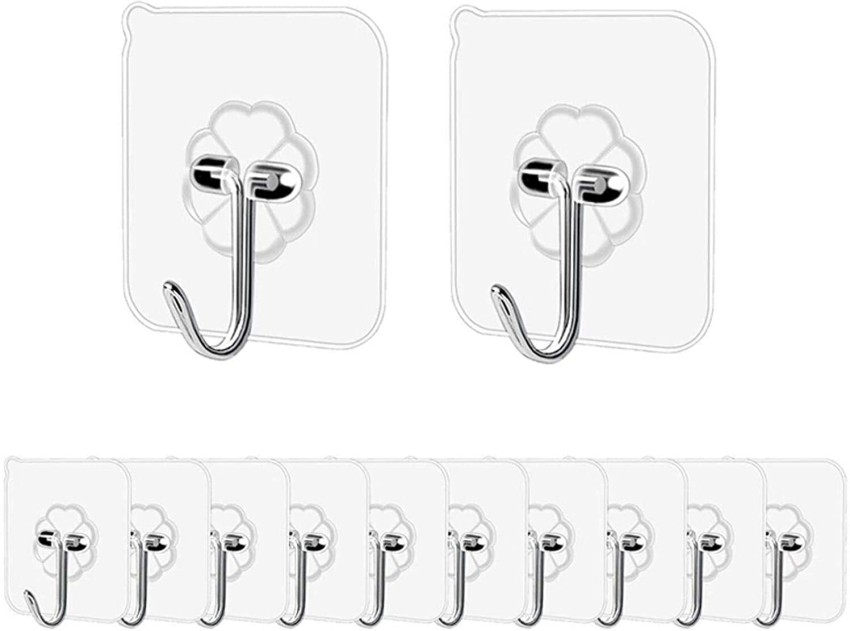 RCM Strong Stick Adhesive Hooks Transparent Plastic for Kitchen and  Bathroom Hook 10 Price in India - Buy RCM Strong Stick Adhesive Hooks  Transparent Plastic for Kitchen and Bathroom Hook 10 online