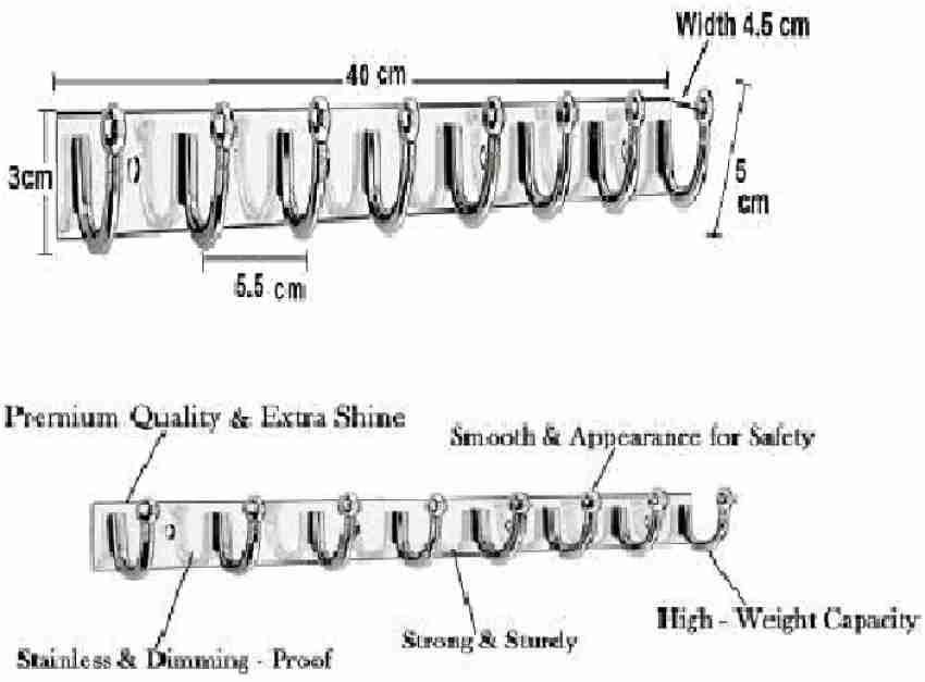 uapalbdh 8 PCs S Hooks 3 Inch Steel Hook Hanging Hanger Kitchen