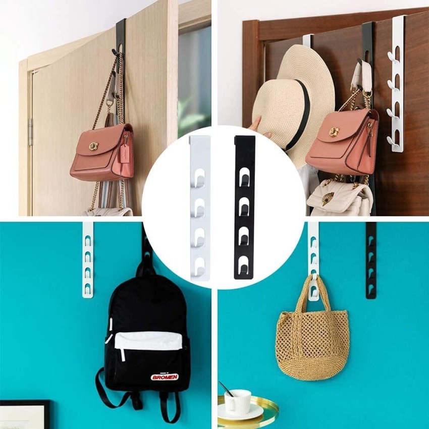 XYJIQS Hooks Door Back Hook Storage Rack with 4 Hooks No-Drilling for  Clothes Towel Bag Hook 4 Price in India - Buy XYJIQS Hooks Door Back Hook  Storage Rack with 4 Hooks