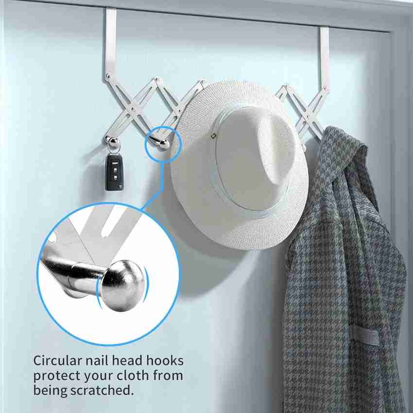 Wonder World Expandable Over The Door Hook Hanger Silver Hook Rail 6 Price in India Buy Wonder World Expandable Over The Door Hook Hanger Silver Hook Rail 6 online at Flipkart