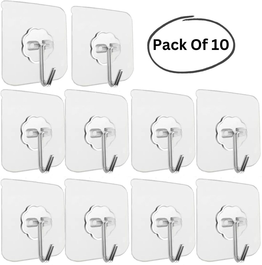 10 Pcs Sturdy Metal Door Hanger Hooks No Drilling Easy to Use