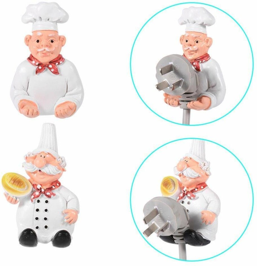 Fat Chef Decor Hook Cute French Chef Design Adhesive Wall Hooks