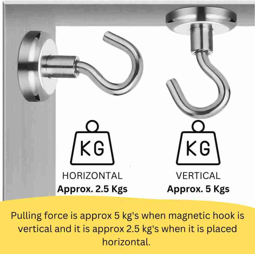 Molzo Round Magnetic Plastic Hooks for Hanging Fridge Hook