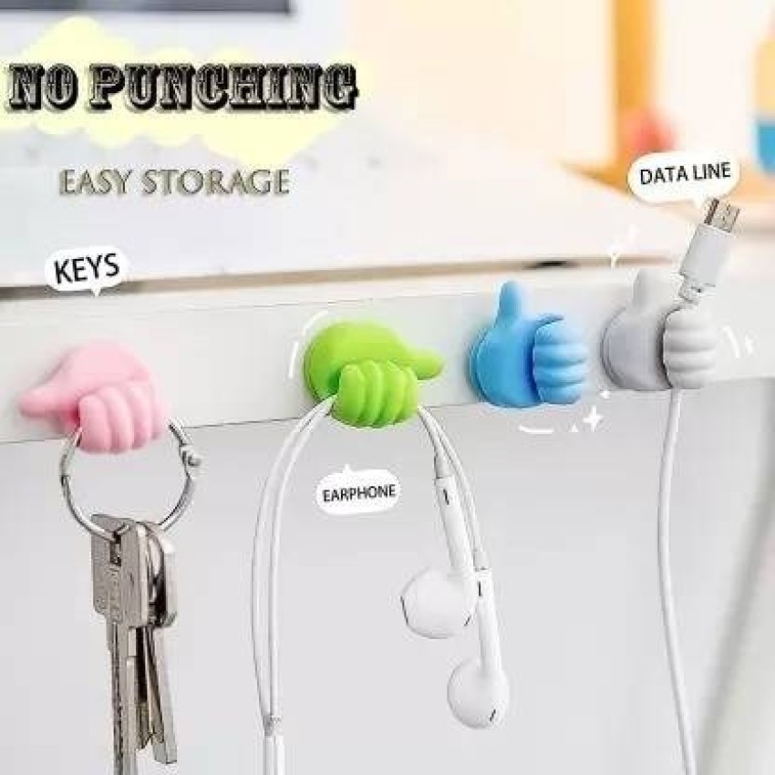 umis creation Multifunctional Thumb Shape Wall Hook Cable Clip Organizer  Key Hook Wall Hangers Hook 1 Price in India - Buy umis creation  Multifunctional Thumb Shape Wall Hook Cable Clip Organizer Key