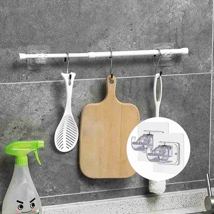 XBEY Self Adhesive Curtain Rod Holder Hooks for Kitchen Home Bathroom and  Hotel Use Hook 2 Price in India - Buy XBEY Self Adhesive Curtain Rod Holder  Hooks for Kitchen Home Bathroom