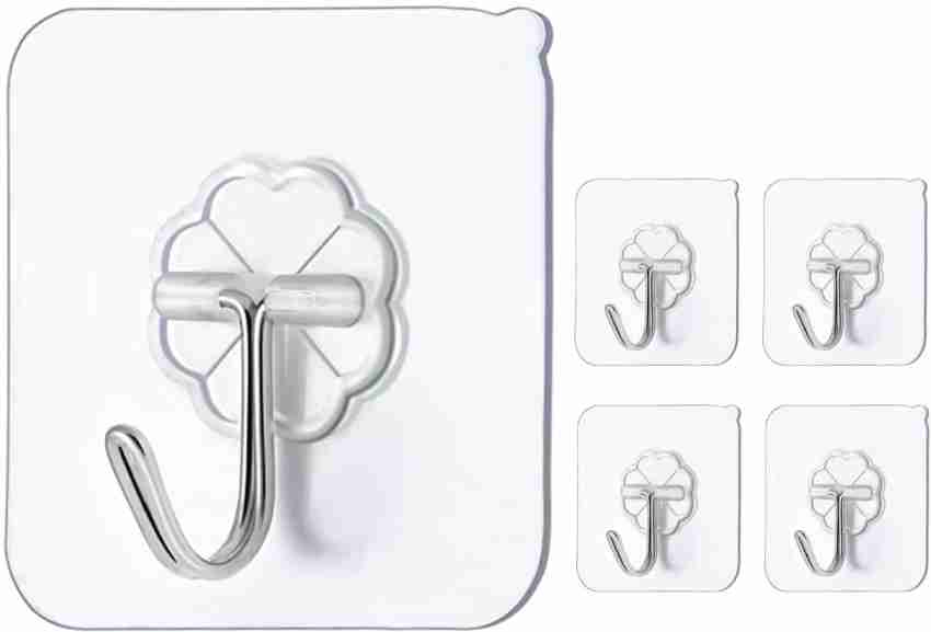 EIGHT BROTHERS Self Adhesive Plastic Hooks(5pcs) Hook 1 Price in