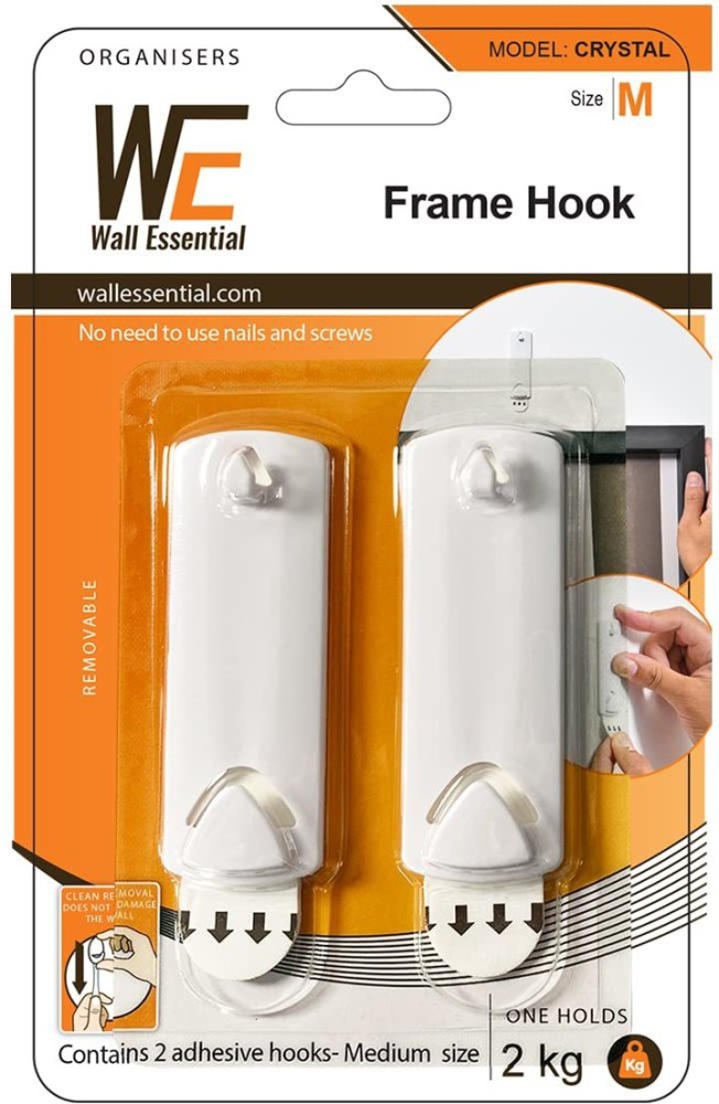 Wall Essential Damage-Free Hanging Adhesive Hooks, Hook for photo frame,  Kitchen & Bathroom Hook 2 Price in India - Buy Wall Essential Damage-Free  Hanging Adhesive Hooks, Hook for photo frame, Kitchen 