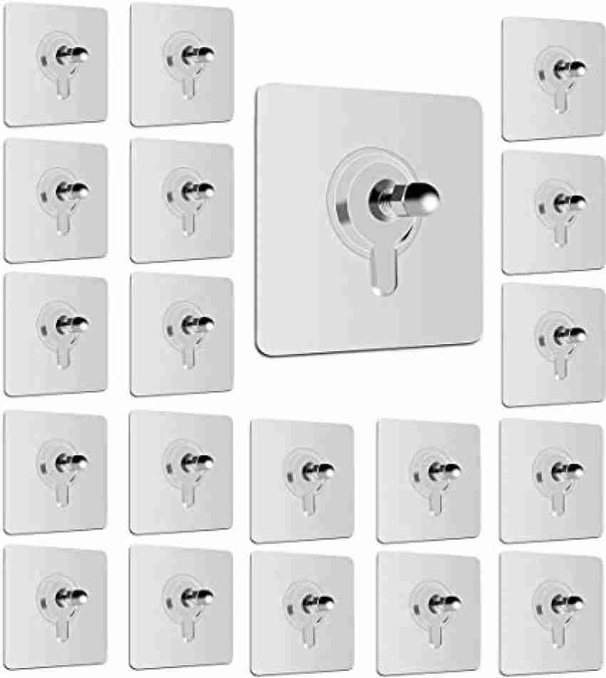 Black Adhesive Hooks - 8 Pack 15lb(Max) Sticky Wall Hooks for Hanging,  Waterproof Rustproof Removable Stainless Steel Towel Hooks, Bathroom  Kitchen