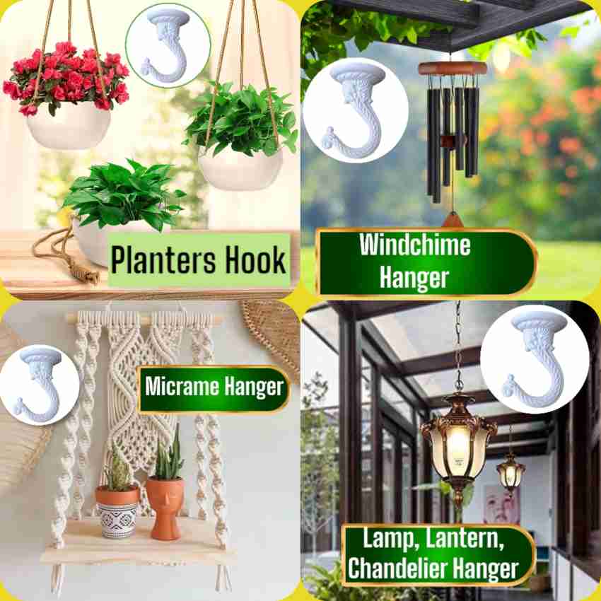 Indian Discovery Antique Ceiling Hooks for Hanging  Plants,Windchimes,Ornaments,Lamps(Pearl White) Hook 2
