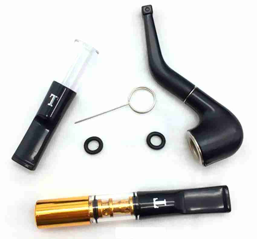 1pc Tobacco Smoking Pipe Double Filter Cigarette Holder Mouthpiece Gift for  Men