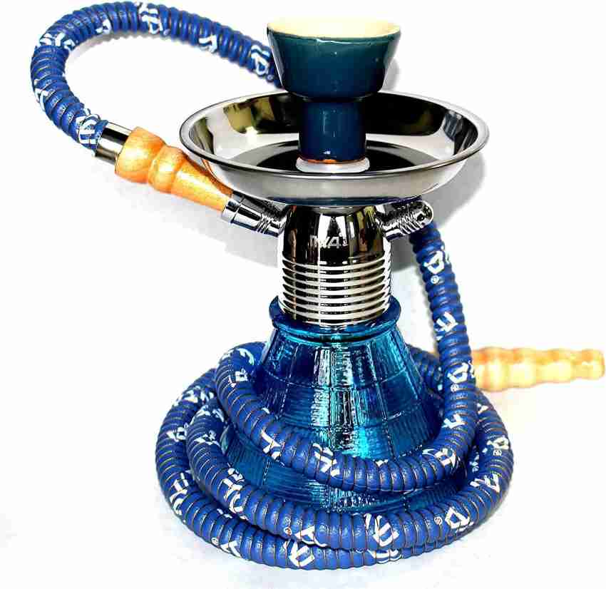 Ukimpex Alsuroor blue colour glass and iron 9inch petite Hookah 9 inch Iron  Hookah Price in India - Buy Ukimpex Alsuroor blue colour glass and iron  9inch petite Hookah 9 inch Iron