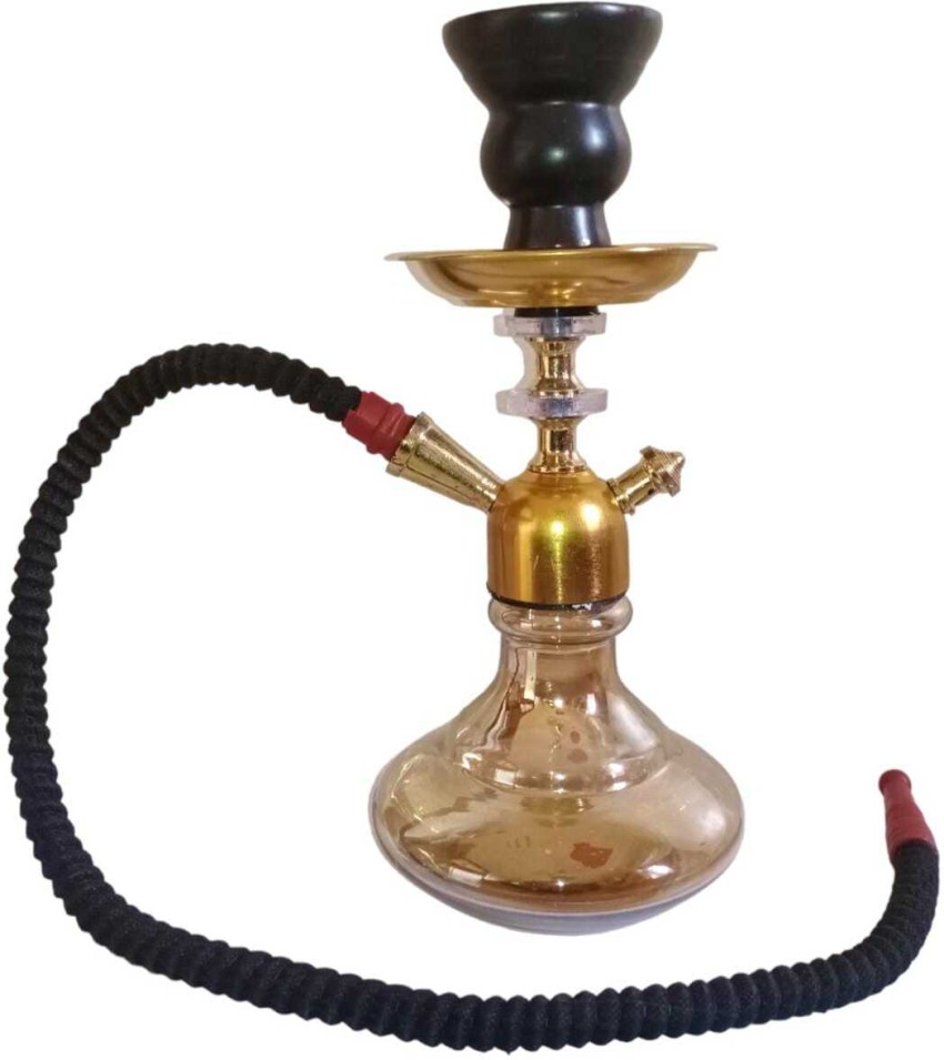 All Of All 11 inch Brass, Glass, Bone China Hookah Price in India