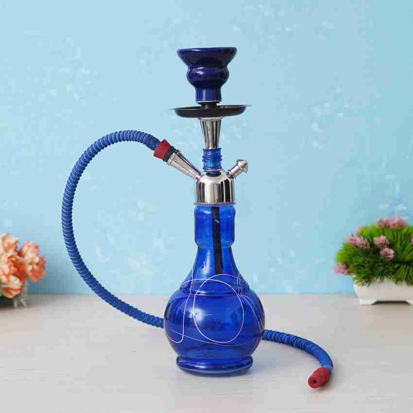 JaipurCrafts Premium Designer Russian Style Hookah Set (Red, 18.50 Inches)