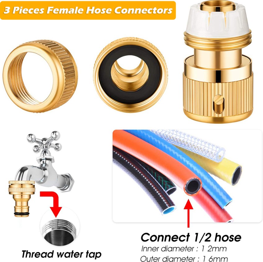 Hose Fitting Practical Garden Hose Joint Coupler Adapter Brass