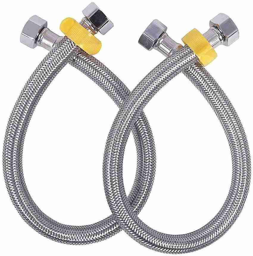 LUXBURY S.S. 304 GRADE Heavy Connection Pipe for geyser Pipe Pack Of - 2  (24 Inch) ( SILVER WIRE ) Hose Pipe Price in India - Buy LUXBURY S.S. 304  GRADE Heavy