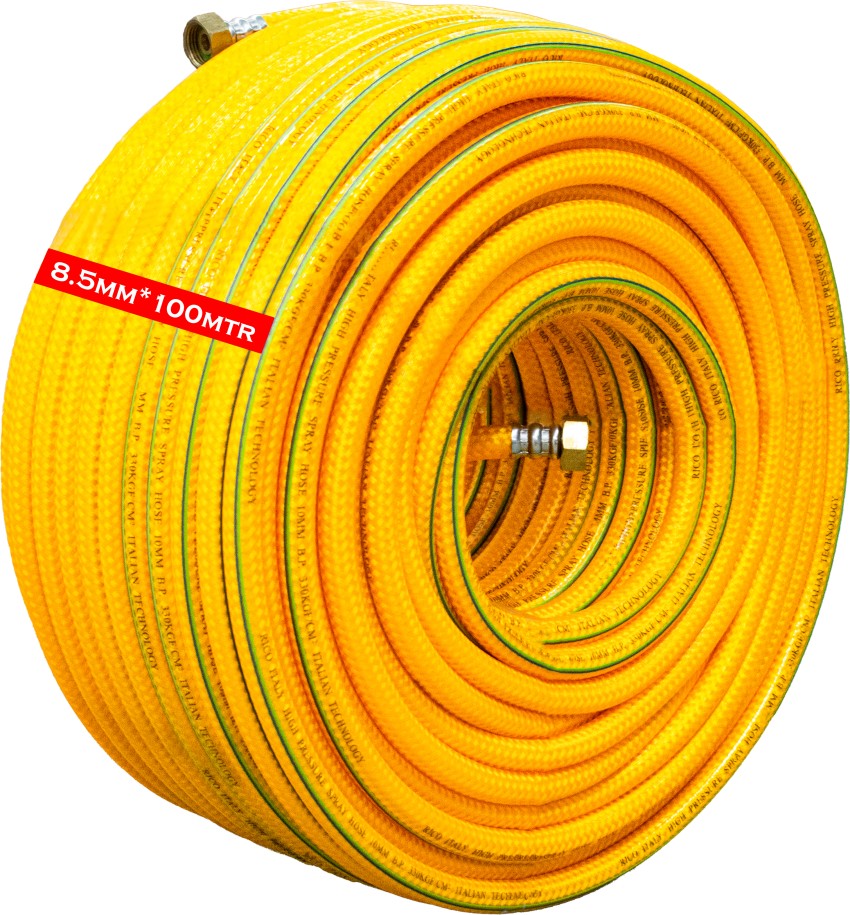 RICO ITALY 3 Layered Heavy Duty High pressure hose pipe (8.5mm ID 100mtr)  gases, pesticides spray, water delivery, paint booth, household cleaning