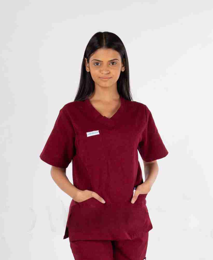 VastraMedwear Women Scrub Top for Doctor, Nurse & Students Maroon Medium  Size Shirt Hospital Scrub Price in India - Buy VastraMedwear Women Scrub  Top for Doctor, Nurse & Students Maroon Medium Size