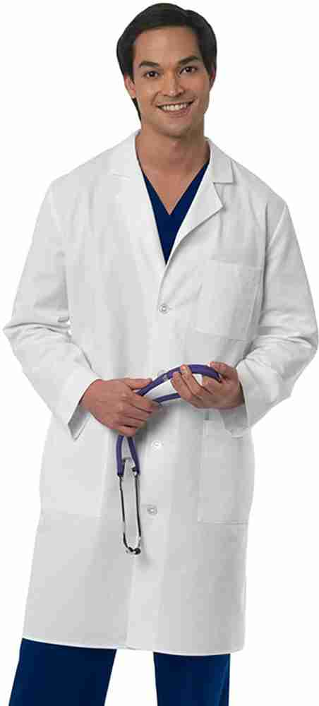 MEDI AP HOSPITAL GARMENTS Doctor White Long Coat Full Sleeve 100