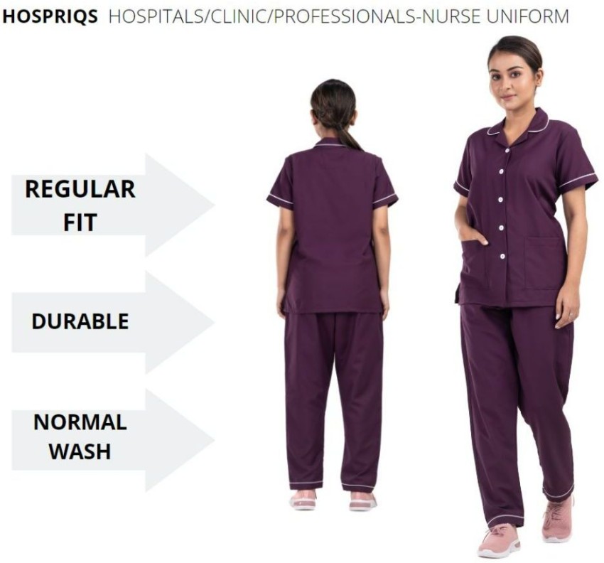 Knya med Women's Long Sleeves Underscrubs Gown Hospital Scrub
