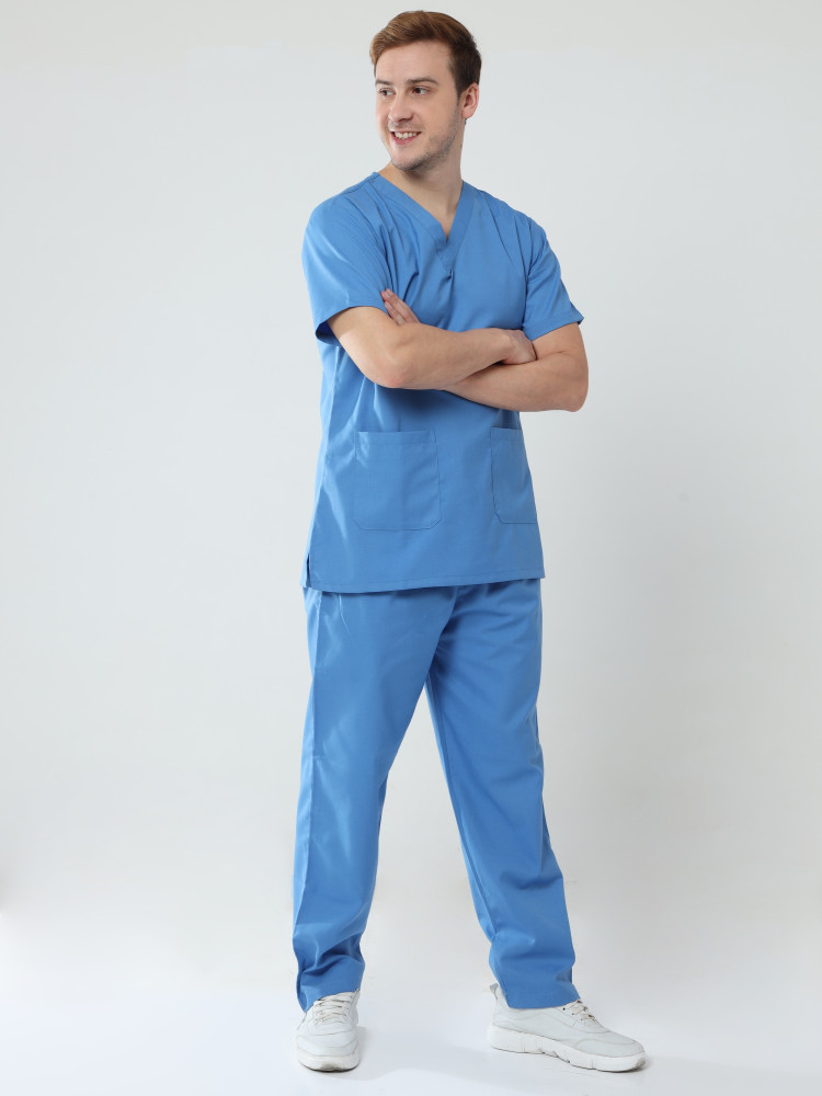 Deena Uniforms Classic Scrub Suit For Men Ideal for Doctors OT