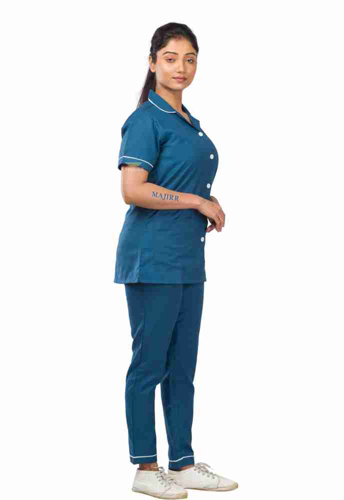 Blue Cotton Hospital Nursing Dress in Bangalore at best price by