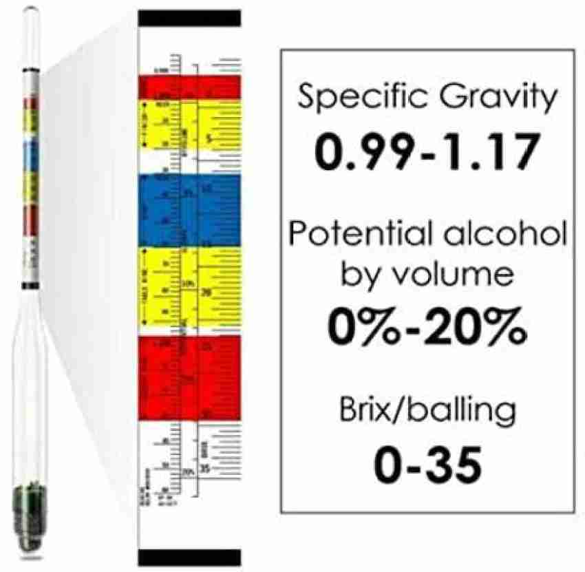 Specific Gravity Hydrometer Beer Hydrometer Alcohol Meter Alcohol Measuring  Tool