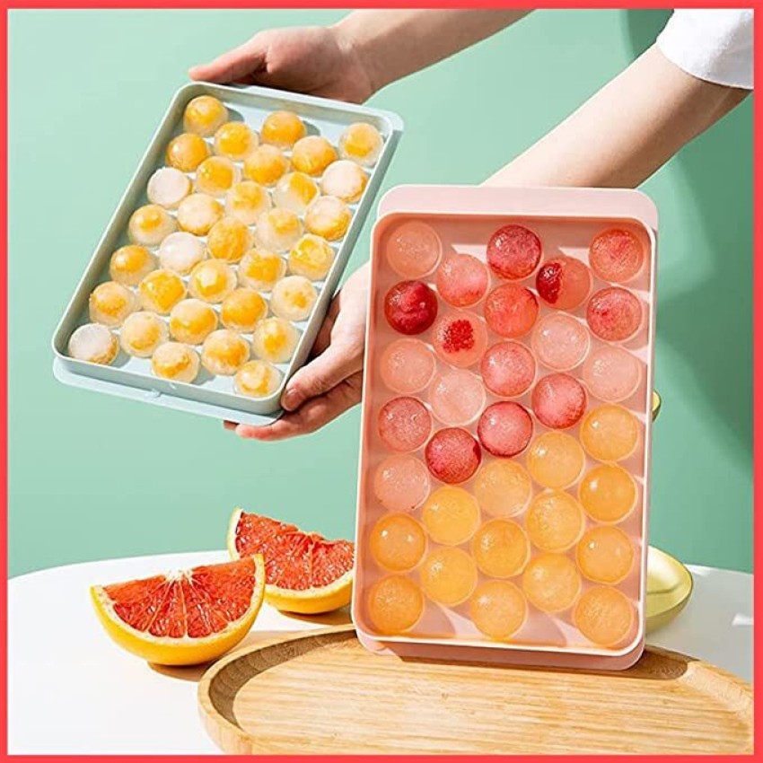 6/18/33 Grids Reusable Round Ice Cube Tray with Lid Mini Ice Ball