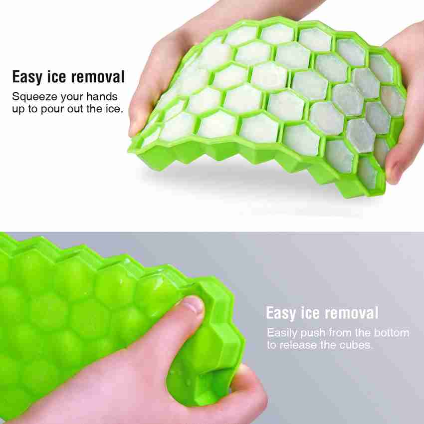 Silicone Ice Cube Tray Flexible With Removable Lid Small Easy