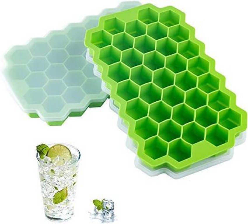 DHONI Silicone Hexagonal Ice Cube Tray