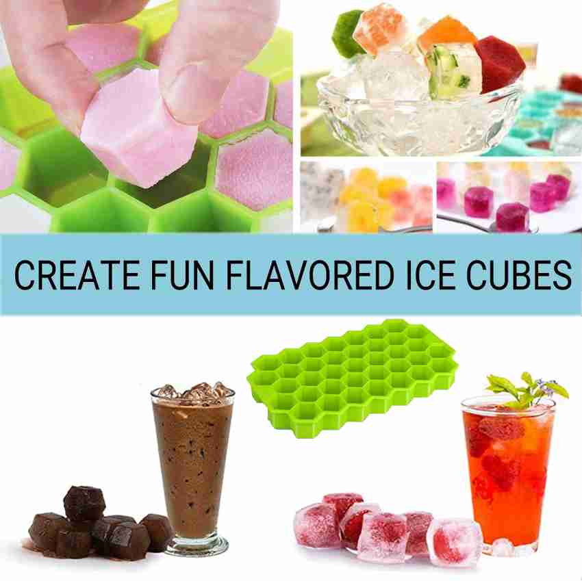 Silicone Ice Cube Trays with Lids Flexible Ice Trays for Freezer 37