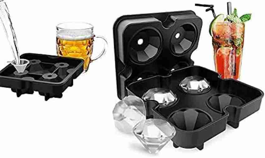 1pc Silicone Round Ice Cube Tray Ice Cube Molds Ice Ball Maker Mold With  Lid Big Ice Cubes For Whiskey Cocktails Bourbon 6-Cavity Sphere Ice Mold  Ball Maker