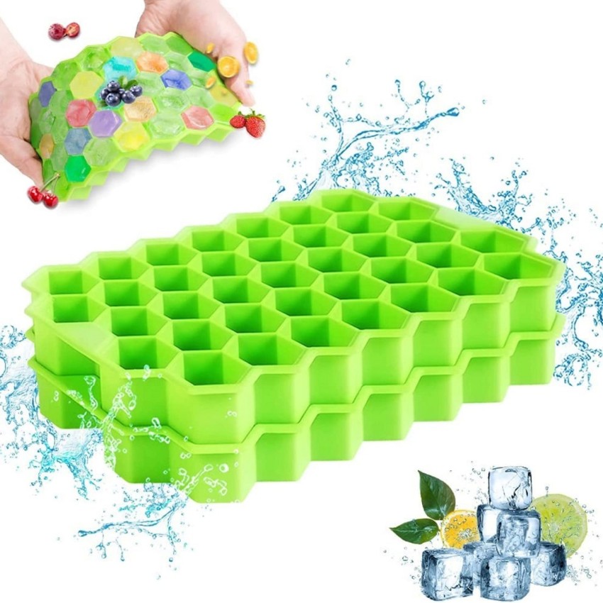 Buy SAMEZONE Ice Cube Tray for Freezer Flexible Silicone Honeycomb Design  37 Cavity Ice Cube Tray Flexible Honeycomb Silicone Ice Cube Trays 37  Cavity Ice trays for freezer Multicolor (Pack Of 1)