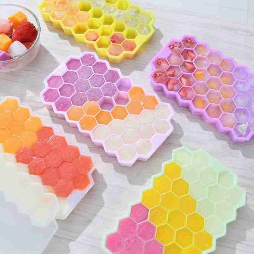 DHONI Silicone Hexagonal Ice Cube Tray