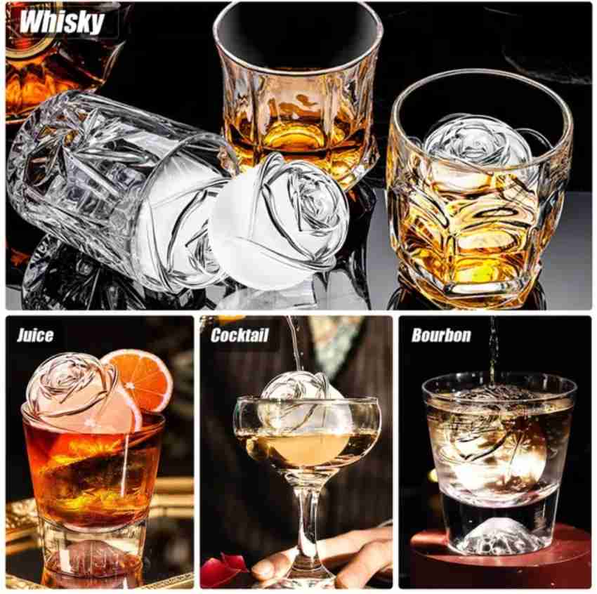 2pc Ice Maker Large Cube Square Tray Molds Whiskey Ball Cocktails Silicone  Big