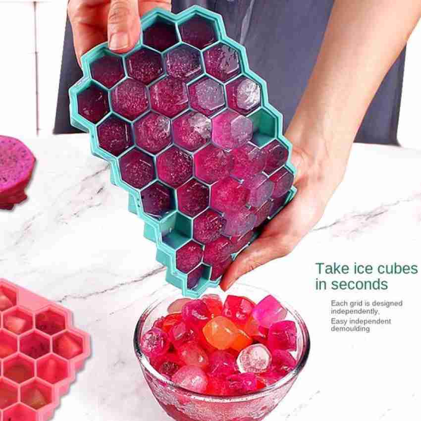 DHONI Silicone Hexagonal Ice Cube Tray