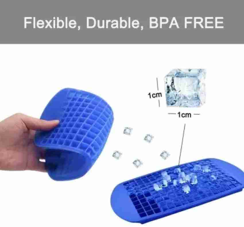 2PCS Ice Cube Tray Silicone Ice Cube Tray with Lid Stackable Ice