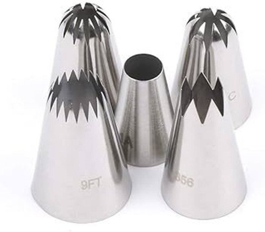 SRC 8 Pcs Baking Cake Decorating Nozzle Set Stainless Steel Cake Making Tools Steel Multi opening Icing Nozzle Price in India Buy SRC 8 Pcs Baking Cake Decorating Nozzle Set