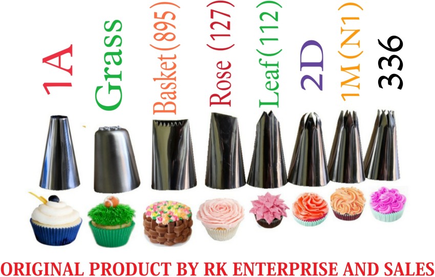 BAKEFY COMBO NOZZLE Stainless Steel Nozzle Open Star Tip Pastry Cookies  Tools Icing Piping Nozzles Cake Decorating Cupcake Creates Drop Flower  Stainless Steel Petal Icing Nozzle Price in India - Buy BAKEFY