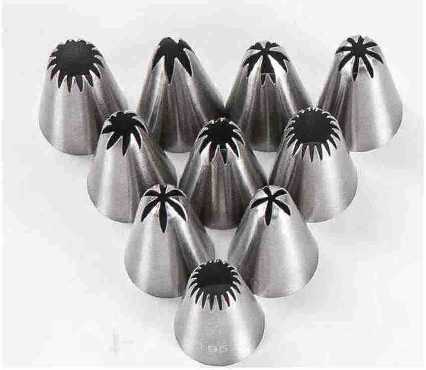 kyamison 10 Piece Set Of Cake And Pastry Decorating Nozzles Tips Stainless Steel Multi opening Icing Nozzle Price in India Buy kyamison 10 Piece Set Of Cake And Pastry Decorating Nozzles Tips