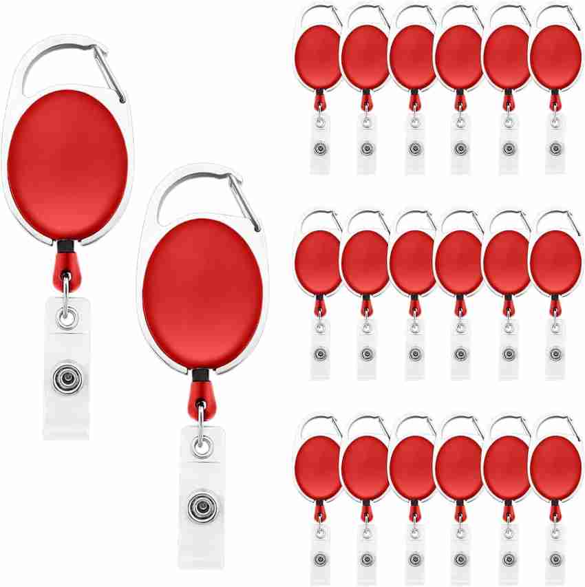 100 Pack Retractable ID Badge Holder Reel for Card Holders with