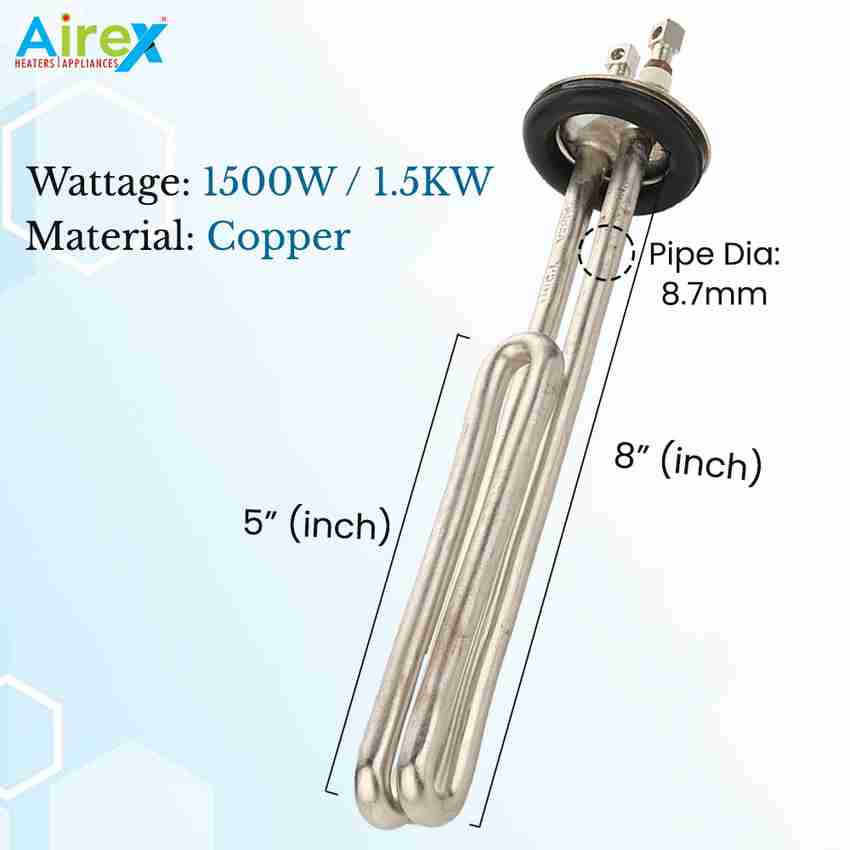 Airex Cup Type Geyser Element (Round) Water Element Heater Water Boiler  Water Thermal 1500 W Shock Proof Immersion Heater Rod Price in India - Buy  Airex Cup Type Geyser Element (Round) Water Element Heater Water Boiler  Water Thermal 1500 W ...
