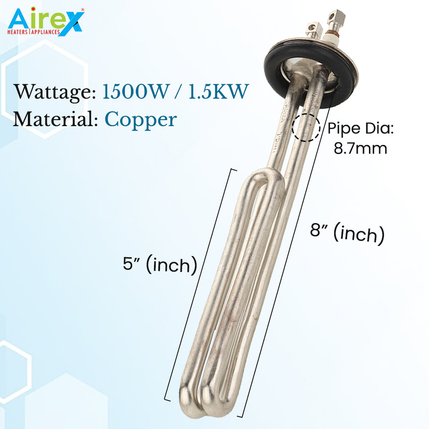Airex Cup Type Geyser Element (Round) Water Element Heater Water Boiler  Water Thermal 1500 W Shock Proof Immersion Heater Rod Price in India - Buy  Airex Cup Type Geyser Element (Round) Water