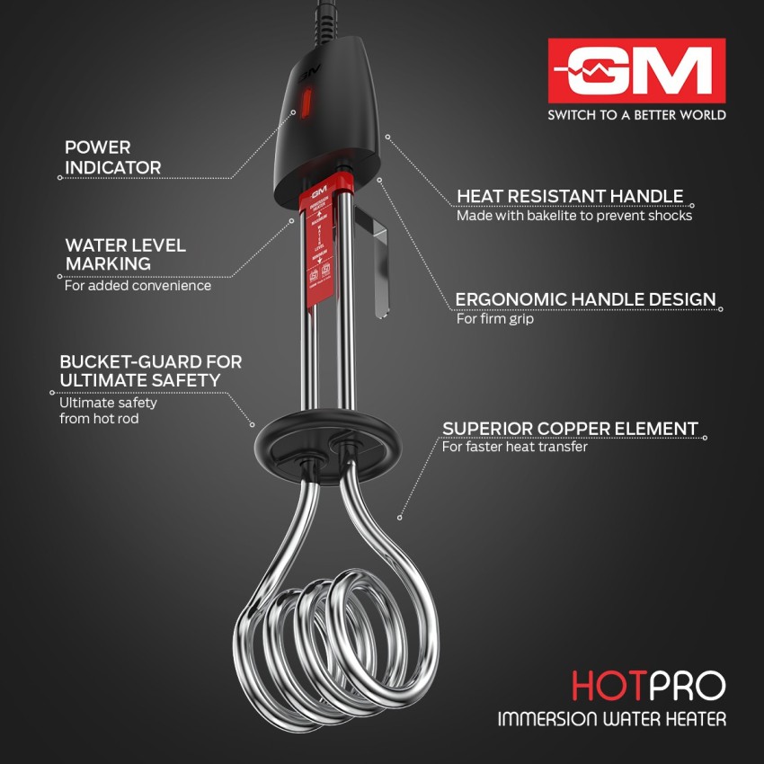 HOTSHOT WIH-100 1000 W Immersion Heater Rod Price in India - Buy