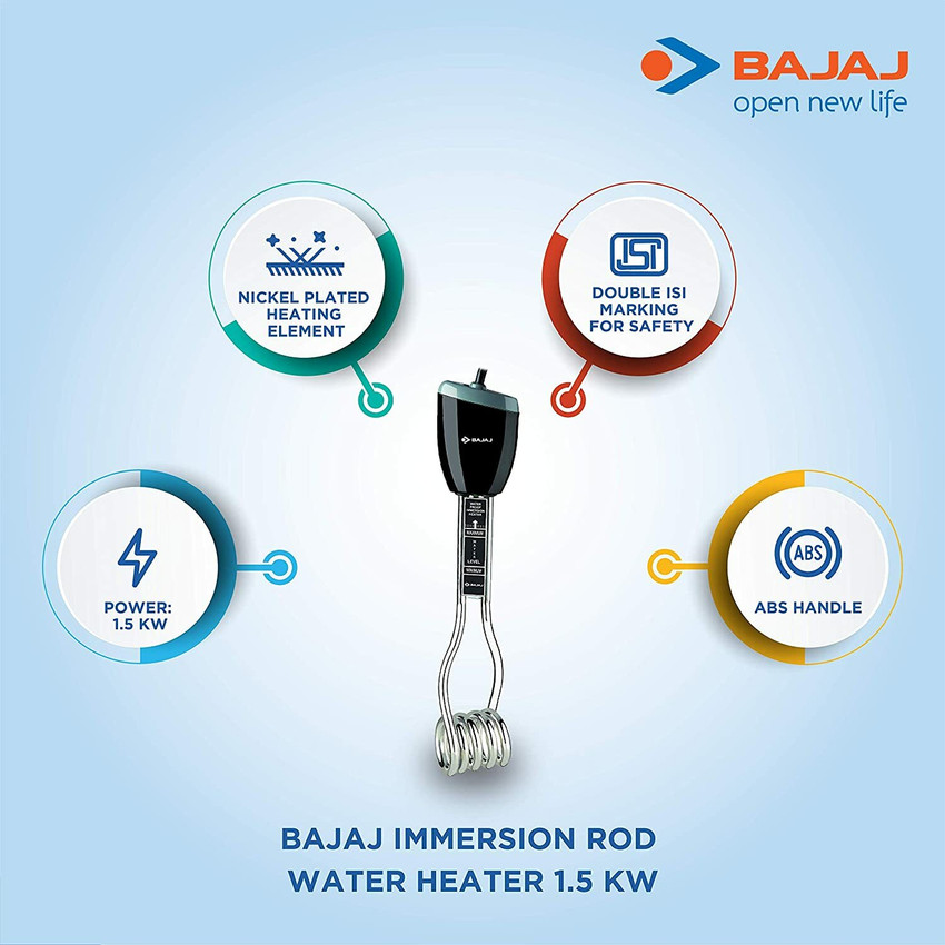BAJAJ immersion waterproof 1000W 1000 W Immersion Heater Rod Price in India  - Buy BAJAJ immersion waterproof 1000W 1000 W Immersion Heater Rod online  at Flipkart.com