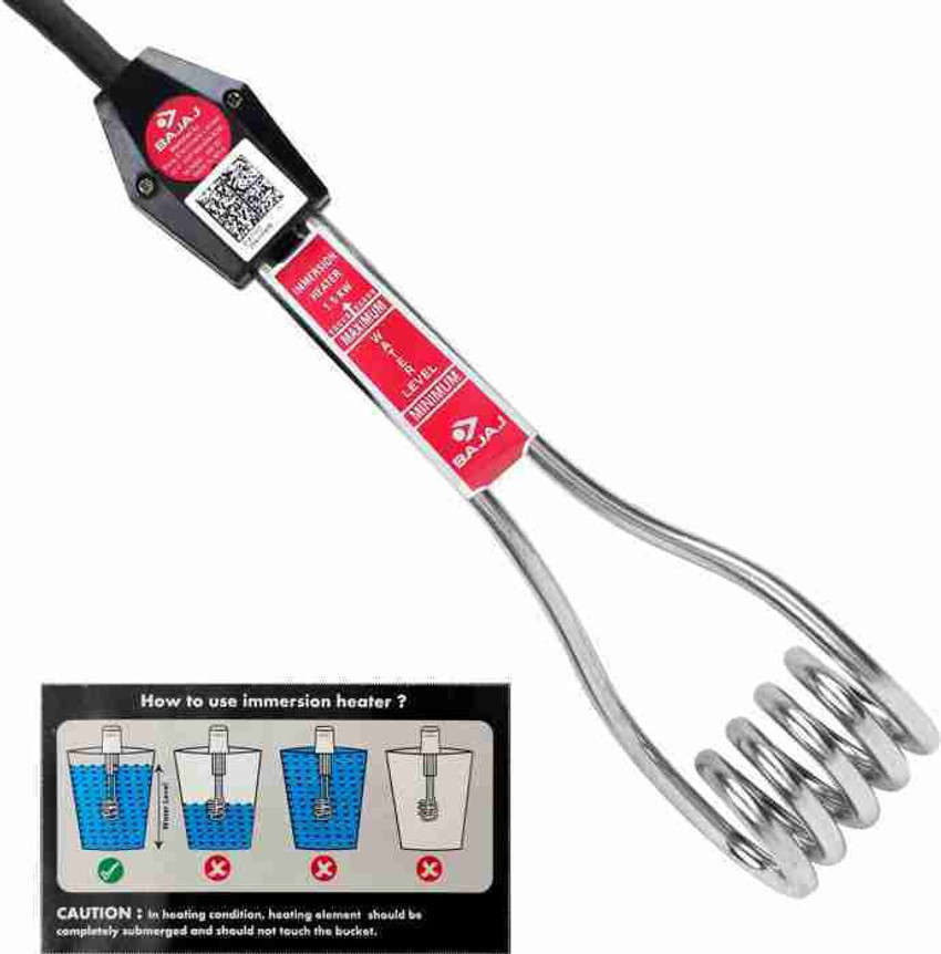 BAJAJ Immersion Water Heater 1500 W Shock Proof Immersion Heater Rod Price  in India - Buy BAJAJ Immersion Water Heater 1500 W Shock Proof Immersion  Heater Rod online at Flipkart.com